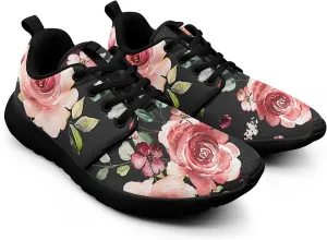 Abstract Floral Shoes for Women Walking Running Athletic Lightweight Shoes Comfortable Tennis Sports Sneaker Gifts