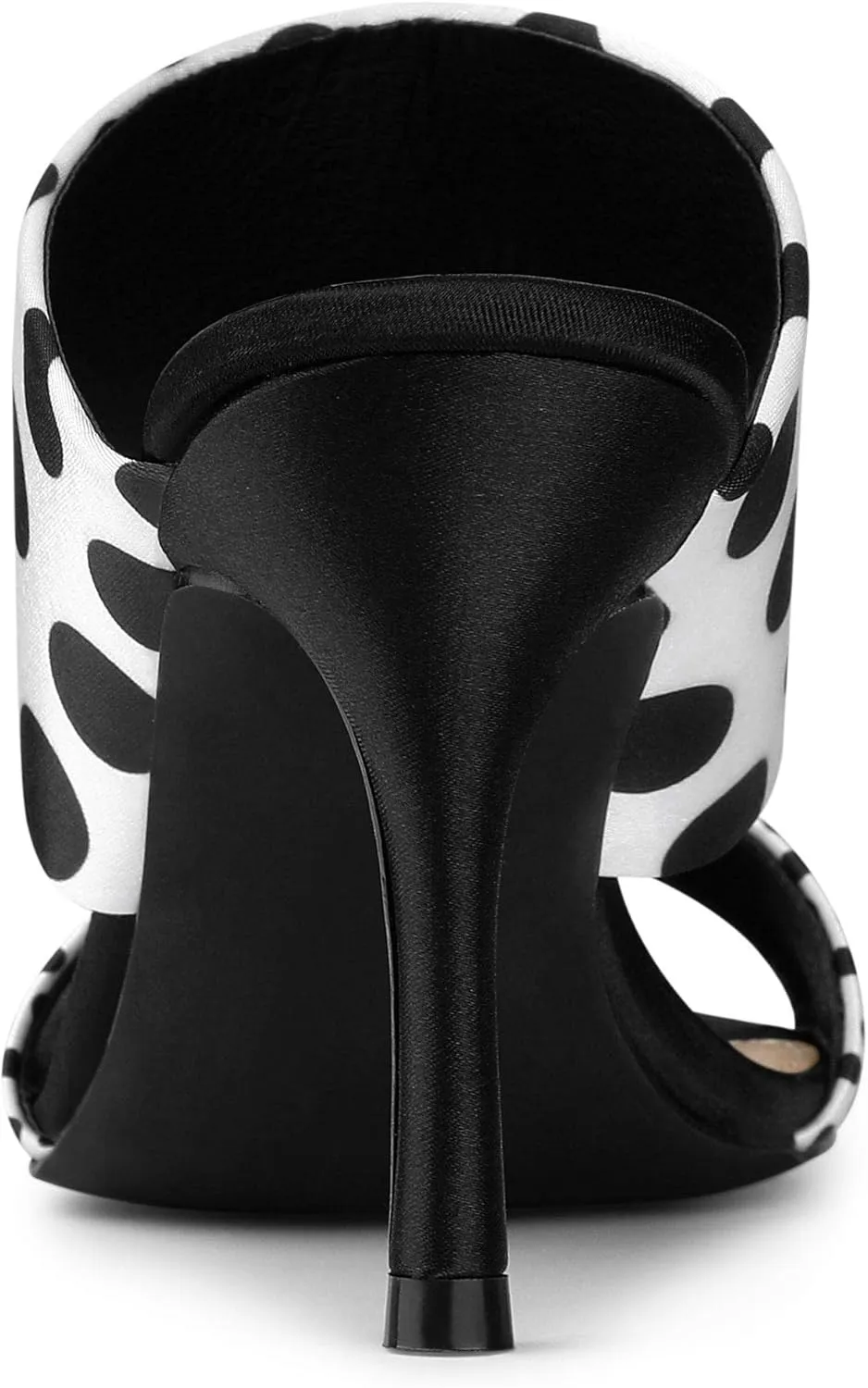 Allegra K Women's Polka Dots Stiletto Heel Slides Sandals