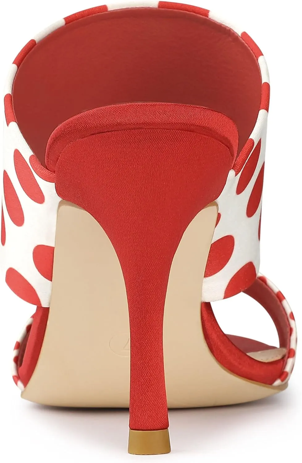 Allegra K Women's Polka Dots Stiletto Heel Slides Sandals