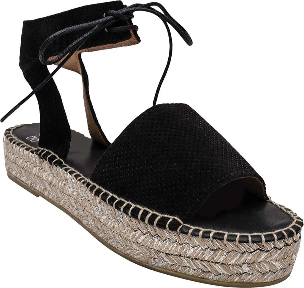 Andre Assous Women's Sabina Ankle Tie Sandal,Black Suede,US 11 M