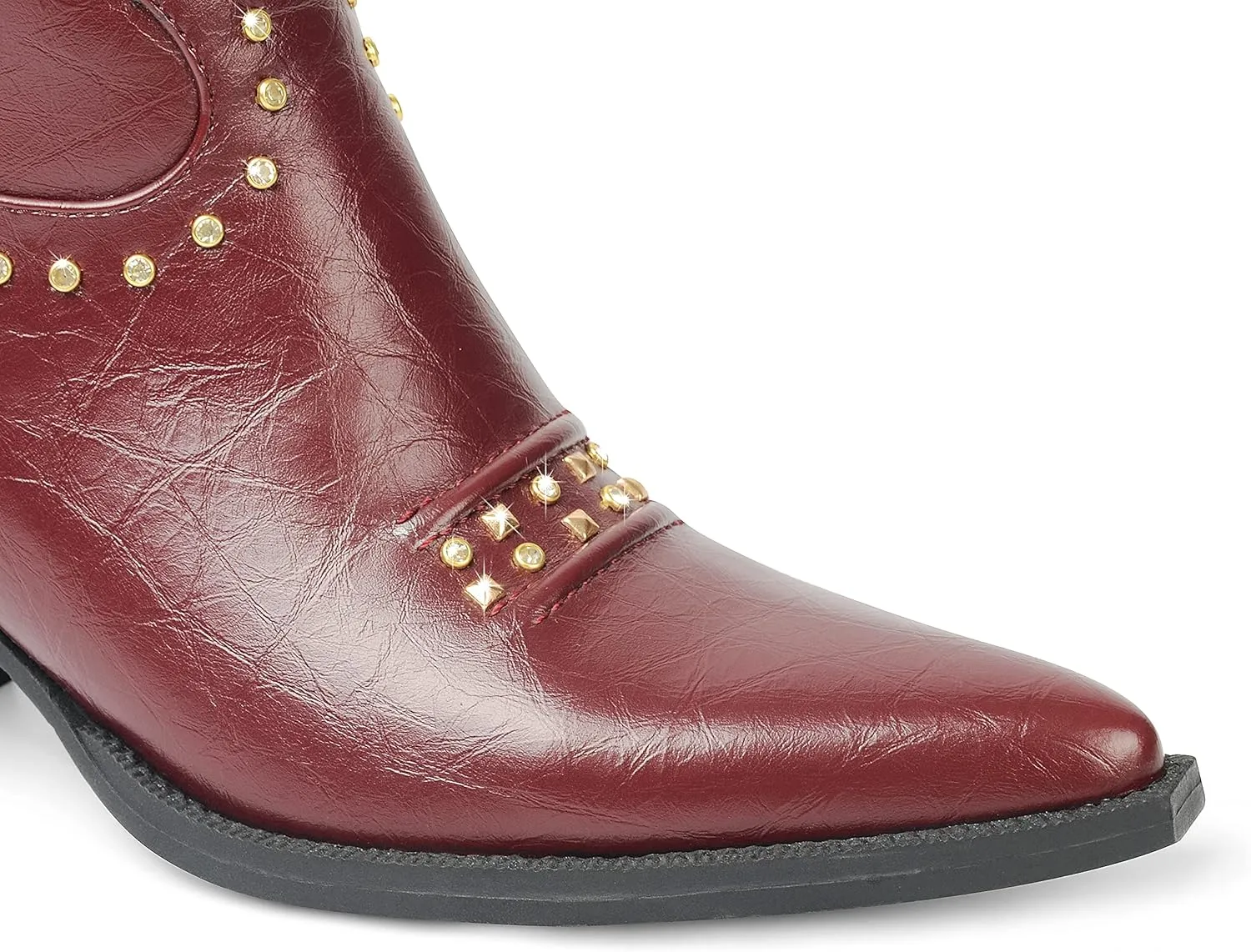 ANN CREEK Women Cowboy Boots Ladies Knee High Cowgirl Boots Western Boots Chunky Sequin High Heel Wide Calf Country Boots