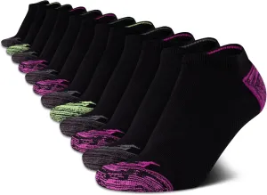 Avia Womens No Show Socks - 12 Pack Soft Stretch Moisture Wicking Athletic Low Cut Socks for Women (Size 4-9, Extended: 9-12)