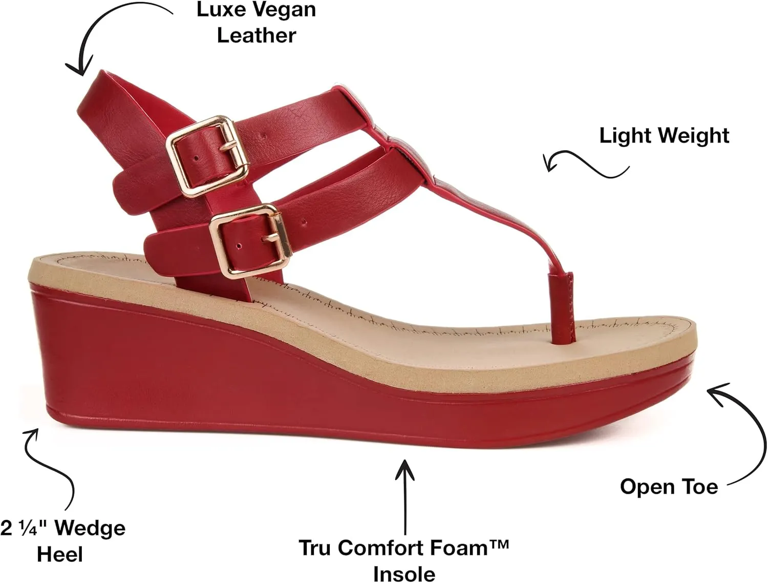 Brinley Co Women's Bianca Wedge Sandal