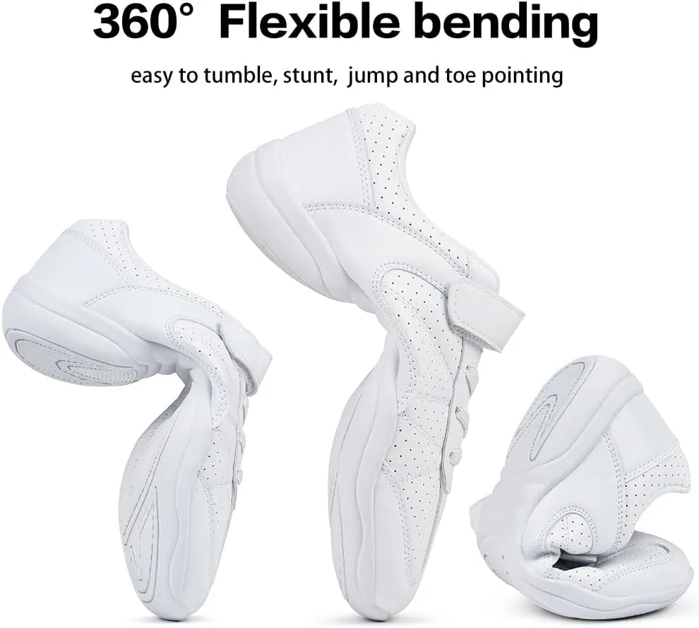 CADIDL Cheer Shoes Women White Cheerleading Dance Shoes