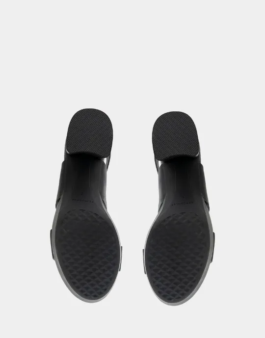 Camilia Black Faux Leather