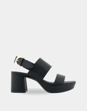 Camilia Black Faux Leather