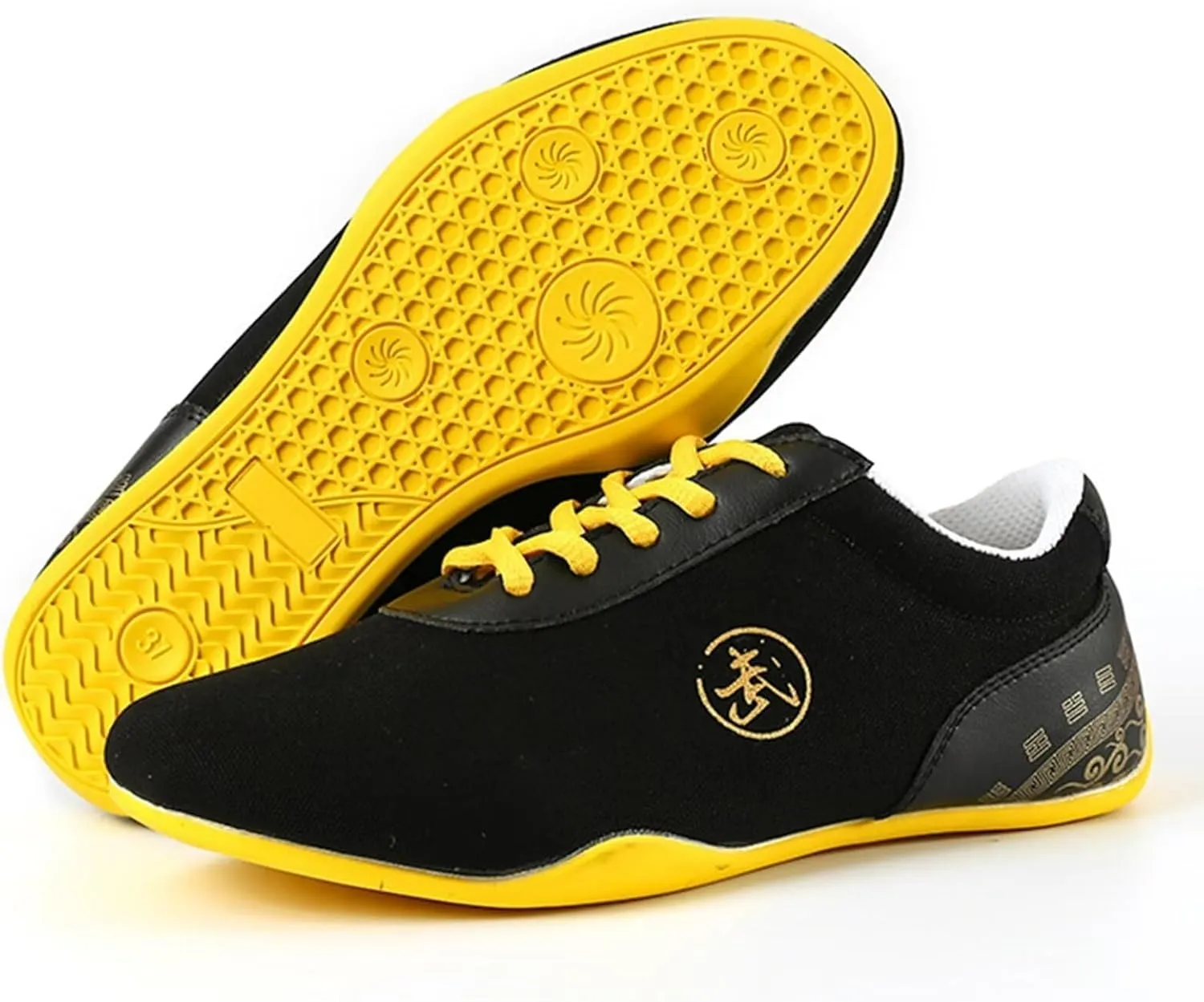 Canvas Martial Arts Shoes, Non-Slip Kung Fu Shoes Old Beijing Walking Shoes Lightweight Sneakers for Wing Chun Qi Gong