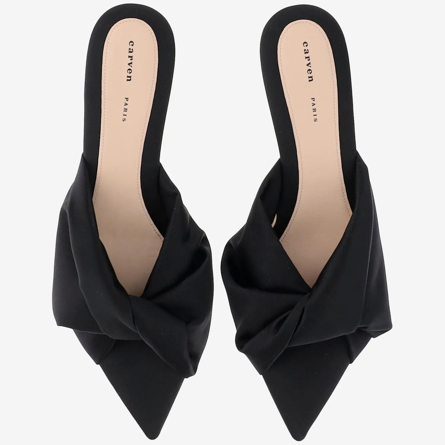 Carven satin klackade sandaler
