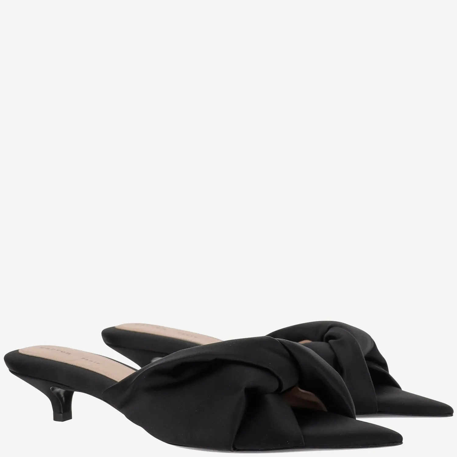 Carven satin klackade sandaler