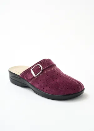 Comfort width mule slippers