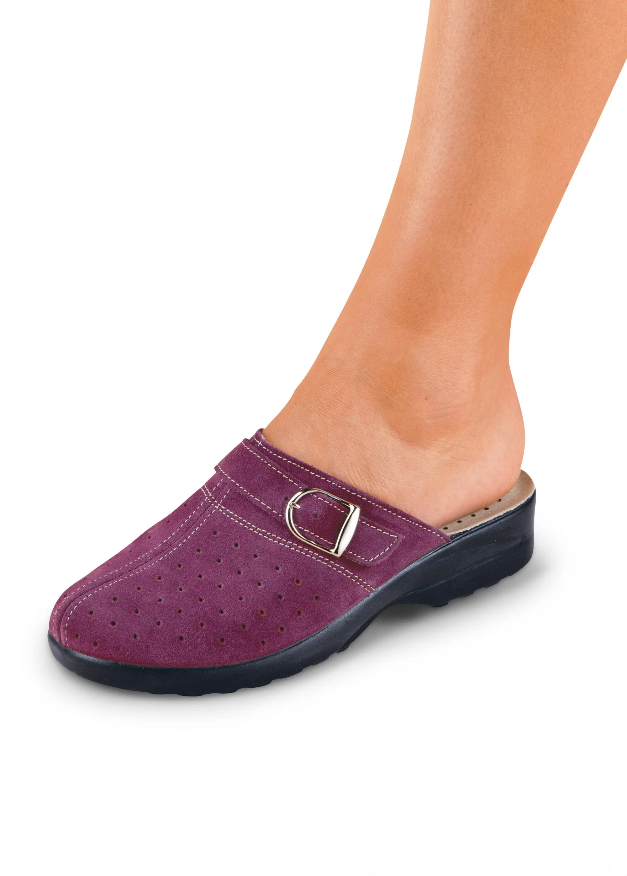 Comfort width mule slippers