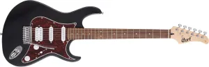 Cort 6 String Solid-Body Electric Guitar, Right, Open Pore Black, Full (G110OPBK)