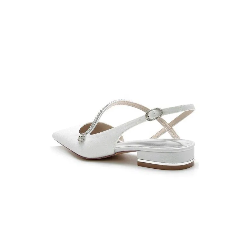 Crystal Slingback Sequin Pointed Toe Flats