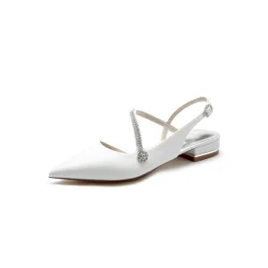 Crystal Slingback Sequin Pointed Toe Flats