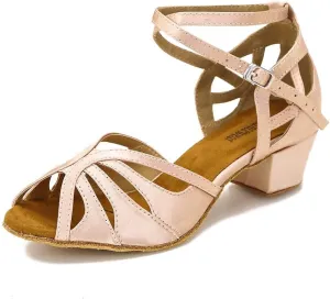 Dance Shoes for Women Low Heel Ballroom Dance Shoes Salsa Latin Practice Dancing Shoes Cuban Heels 1.5 inch