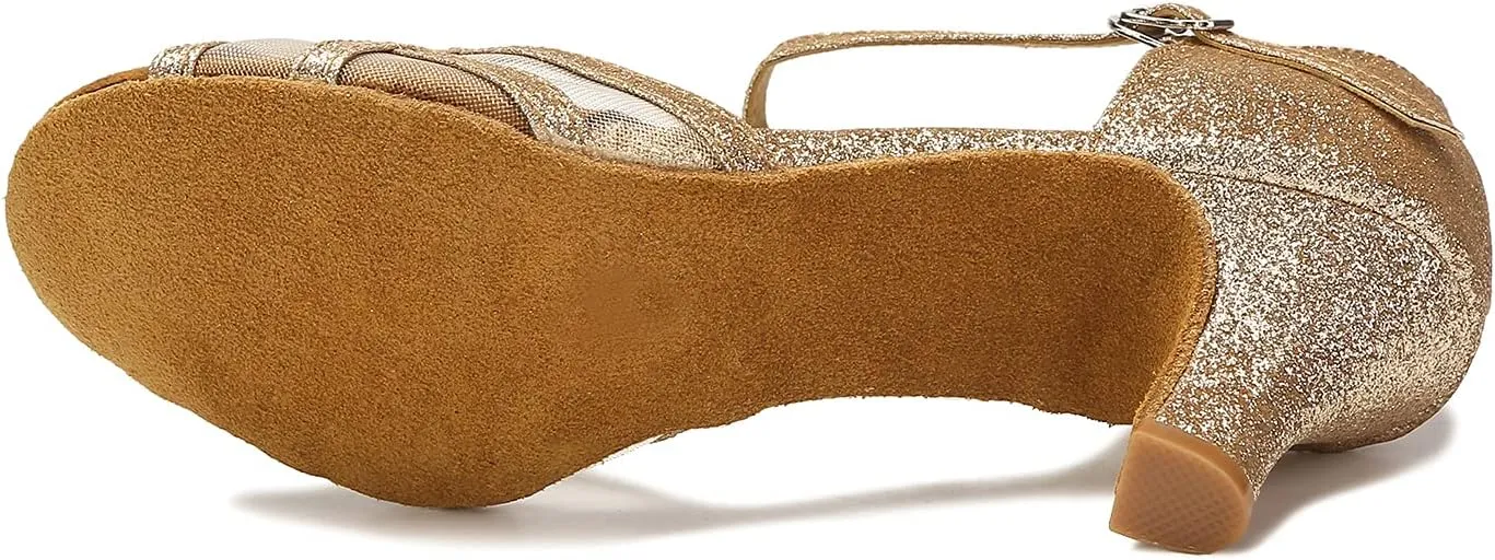 Dance Shoes Women Latin Salsa Ballroom Shoes Dancing Shoe 2.5 Inch Heel