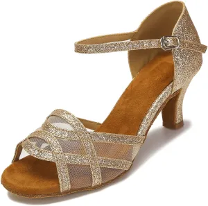 Dance Shoes Women Latin Salsa Ballroom Shoes Dancing Shoe 2.5 Inch Heel