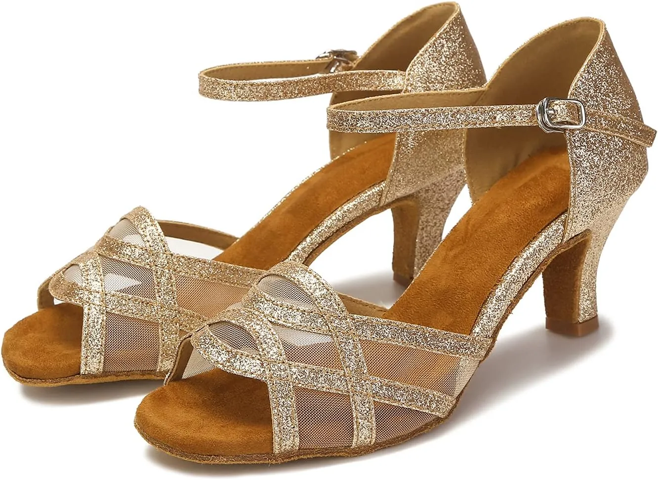 Dance Shoes Women Latin Salsa Ballroom Shoes Dancing Shoe 2.5 Inch Heel