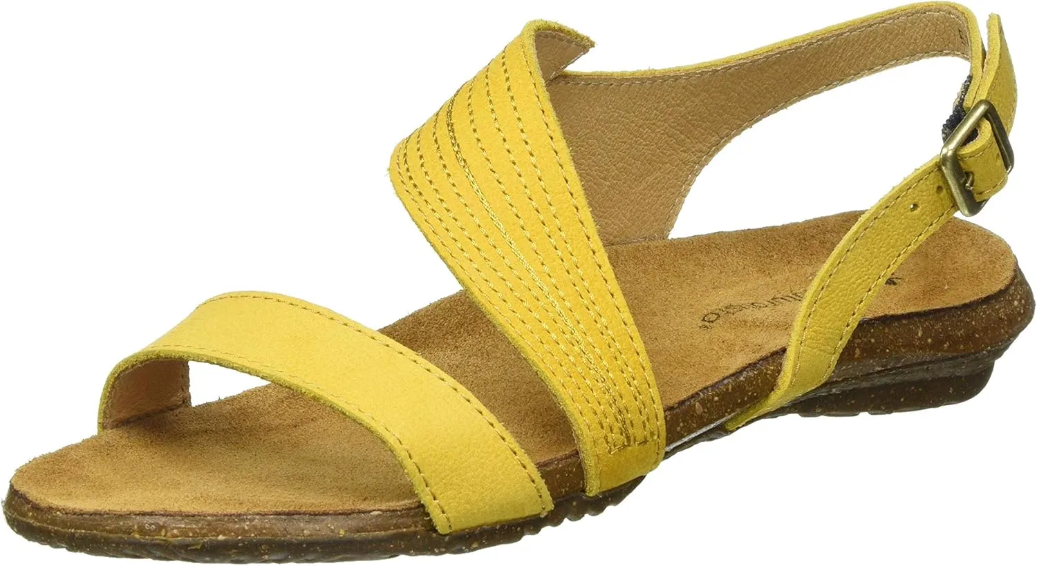 El Naturalista Women's Ankle-Strap Sandal, Curry, 8.5
