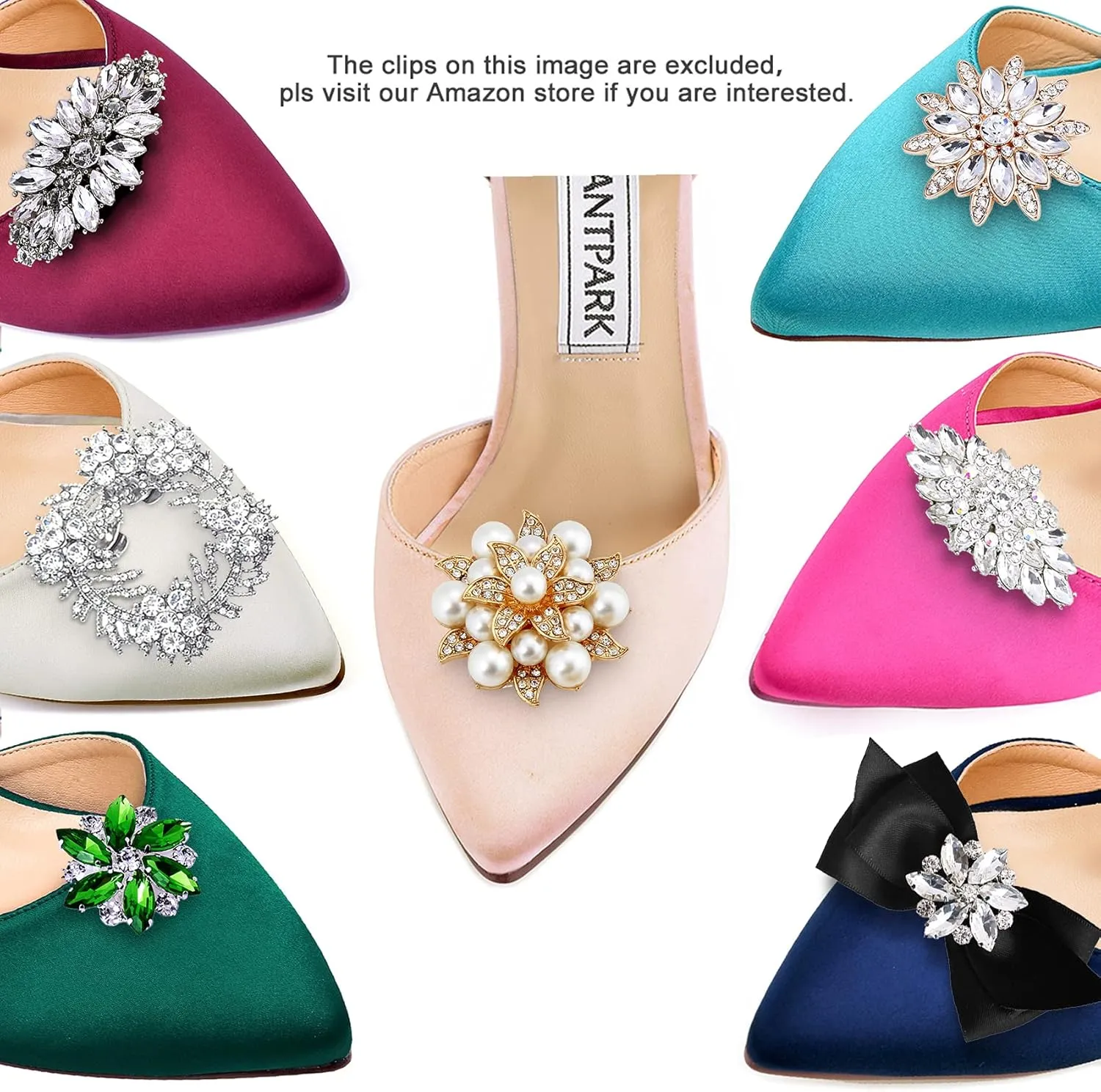 ELEGANTPARK Heels for Women Closed Toe Strappy Pointed High Heel Pumps Satin Pointy Wedding Evening Dress Shoes
