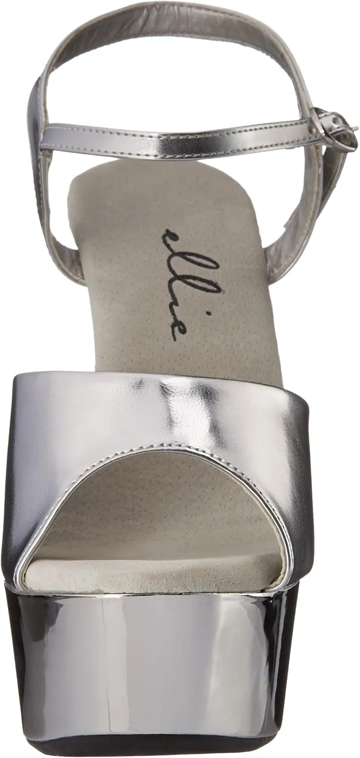 Ellie Shoes Women's 609-CHROME Platform Sandal