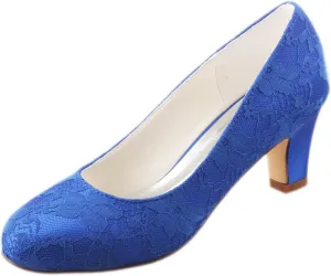 Emily Bridal Wedding Shoes Women's Silk Like Satin Stiletto Heel Closed Toe Pumps