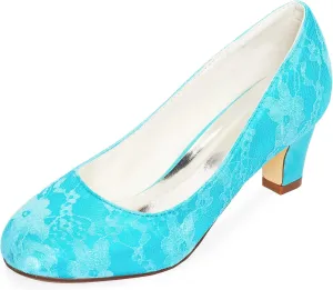 Emily Bridal Wedding Shoes Women's Silk Like Satin Stiletto Heel Closed Toe Pumps