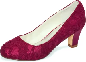 Emily Bridal Wedding Shoes Women's Silk Like Satin Stiletto Heel Closed Toe Pumps