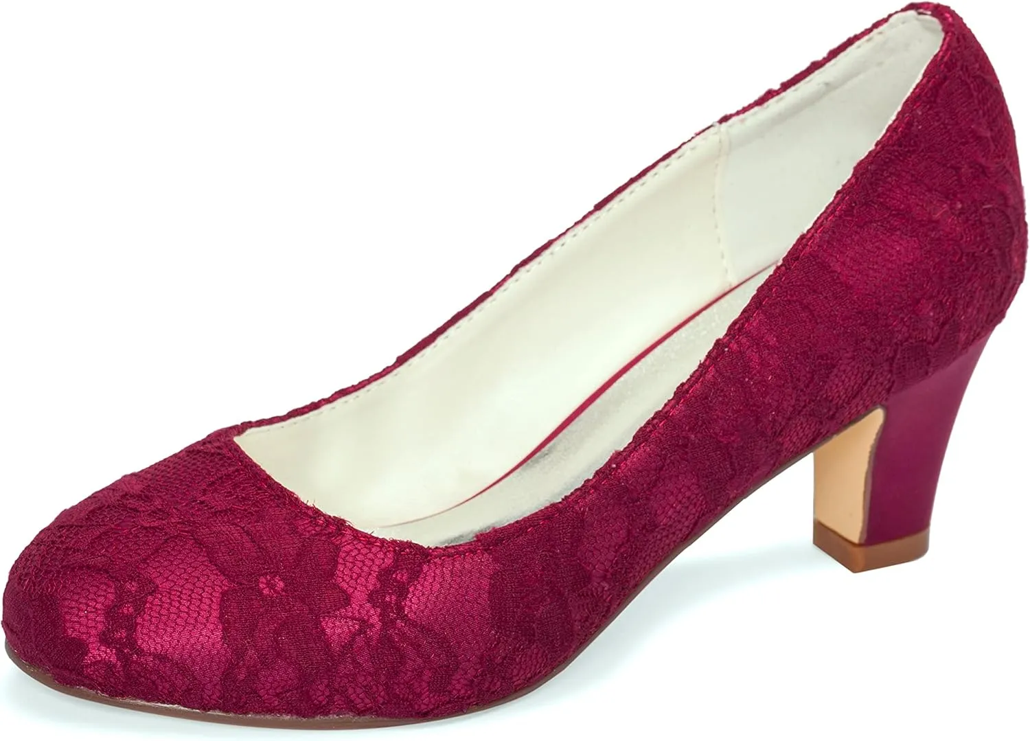 Emily Bridal Wedding Shoes Women's Silk Like Satin Stiletto Heel Closed Toe Pumps