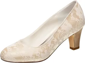 Emily Bridal Wedding Shoes Women's Silk Like Satin Stiletto Heel Closed Toe Pumps