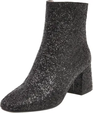 FIFSY Women Sparkly Ankle Boots Sequin Glitter Booties Chunky High Heels