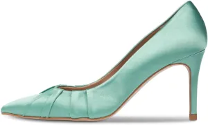 FYS Women's Pointed Toe Folds Pumps Slip on Stiletto High Heels Formal Party Office Evening Shoes Size 4-16 US