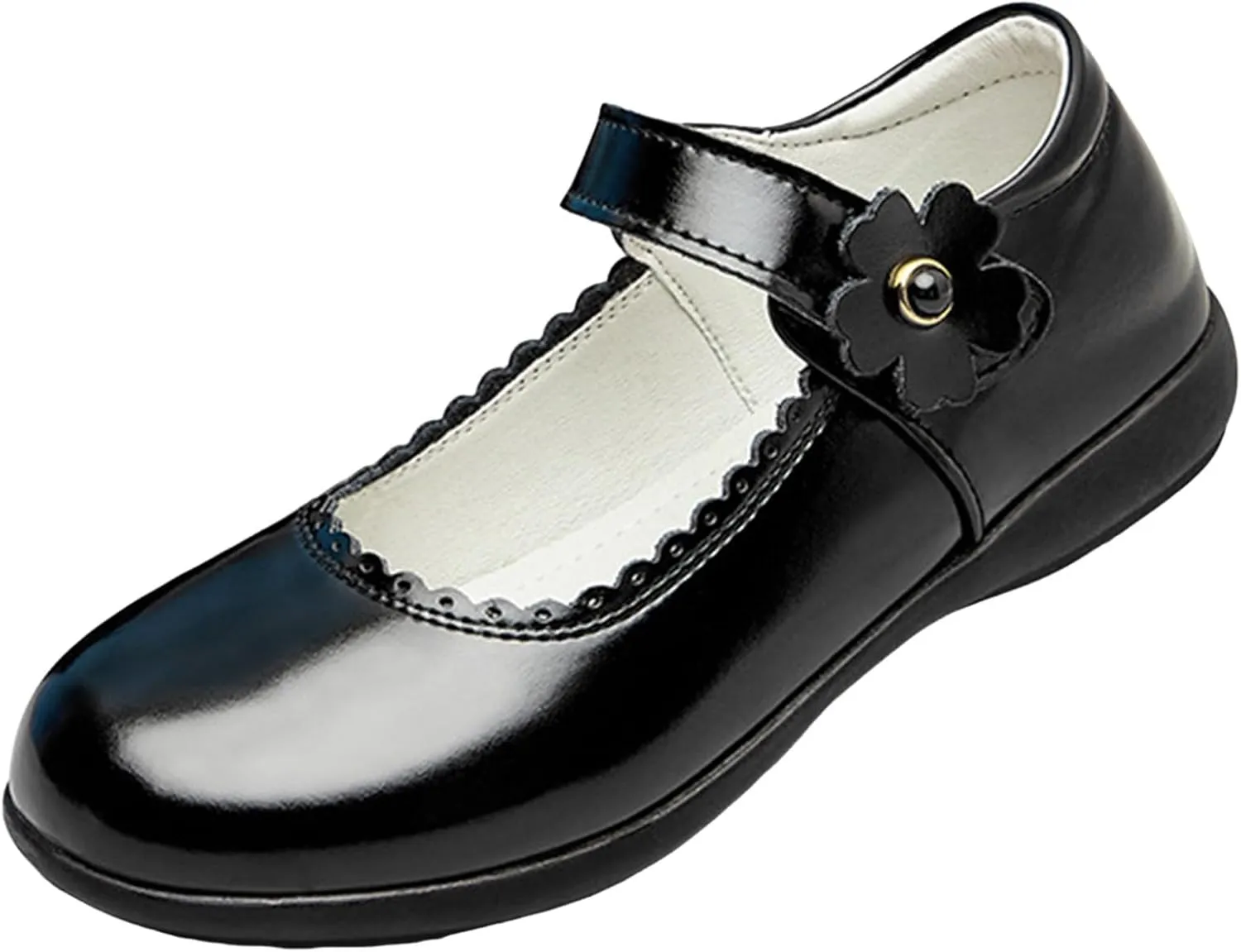 Girls Dress Shoes Mary Jane Double Straps High Heel Wedding Party for Little/Big Kids Sneakers for Girls Size 1 Sneakers