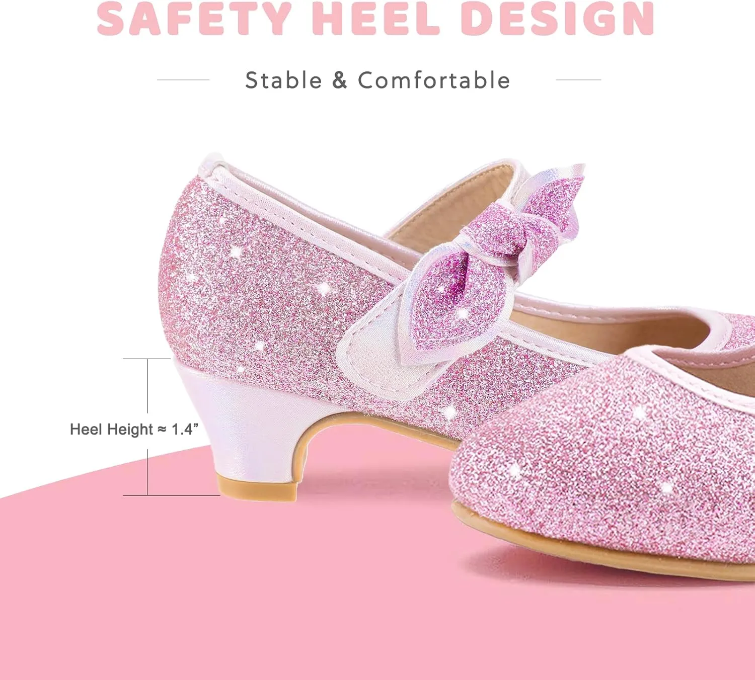 Girls Jasmine Princess Dress Shoes for Toddler/Little Kid/Big Kid
