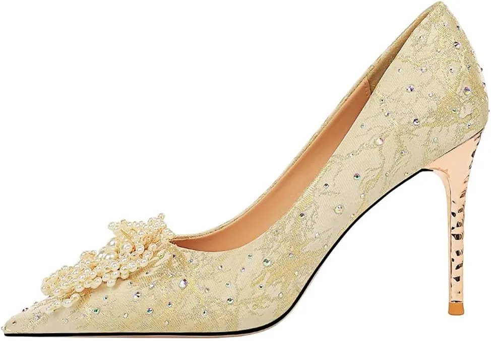 Hanfike Shoes for Women Wedding Guest High Heel Evening Party Pumps