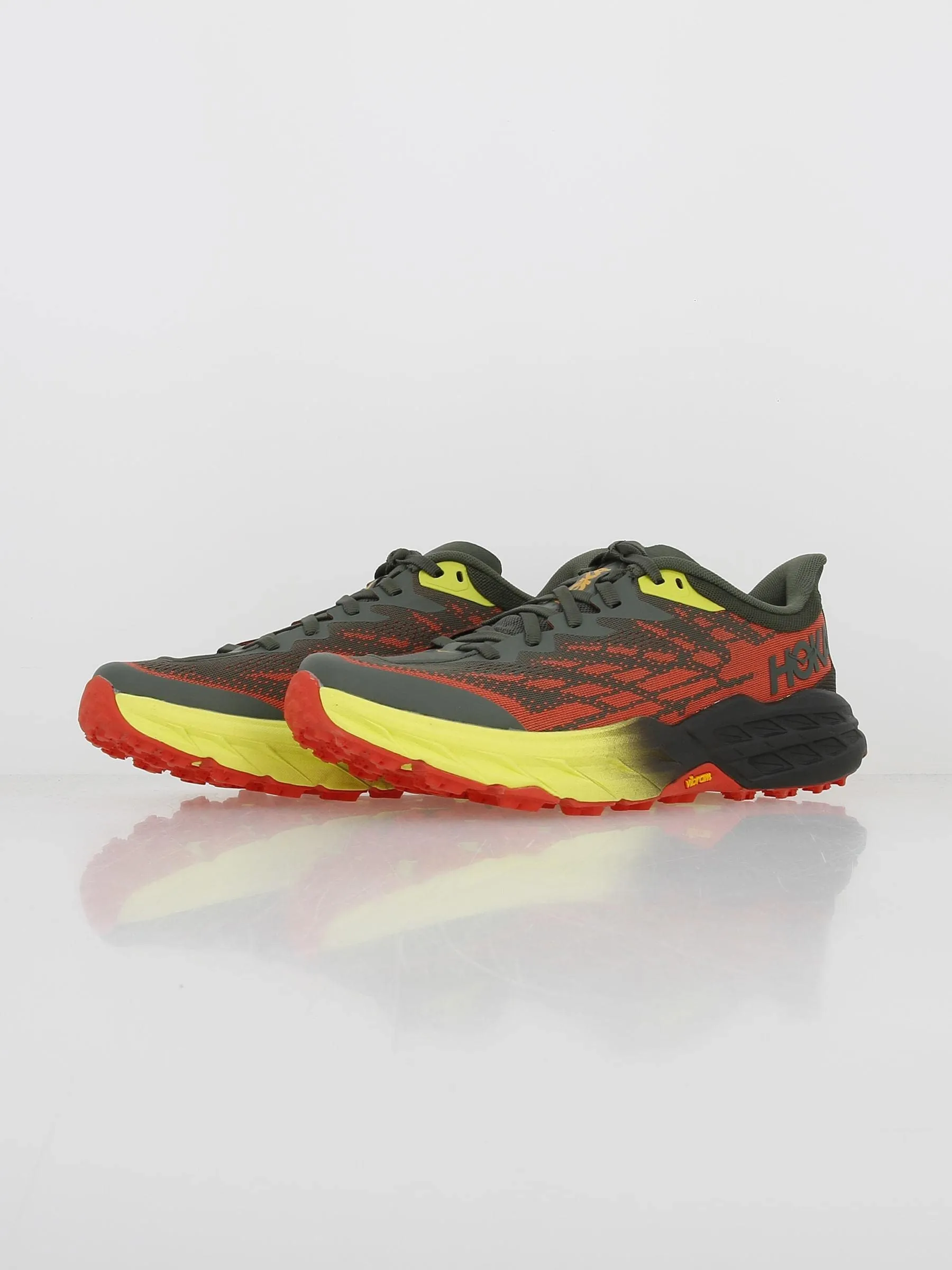 HOKA Men's Gymnastics Shoes Sneaker 10 Thyme/Fiesta