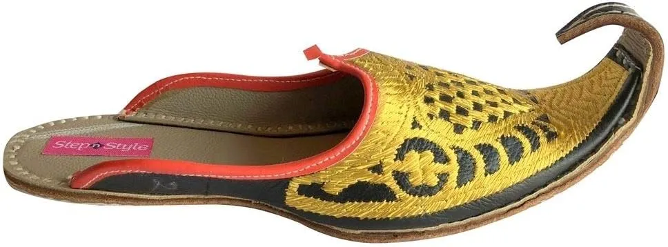Indian Men Shoes Khussa Traditional Handmade Flipflops Leather Jutties