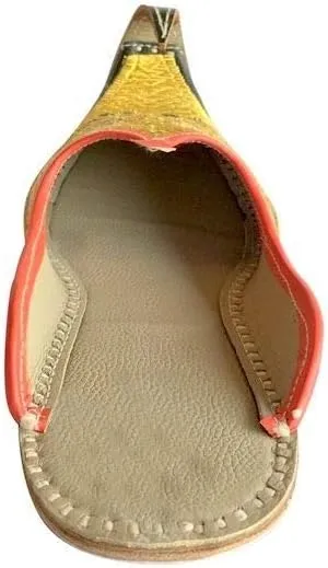 Indian Men Shoes Khussa Traditional Handmade Flipflops Leather Jutties