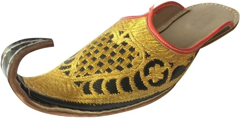 Indian Men Shoes Khussa Traditional Handmade Flipflops Leather Jutties