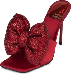 Jeffrey Campbell BOW-DOWN-J Heels Black Satin Gold