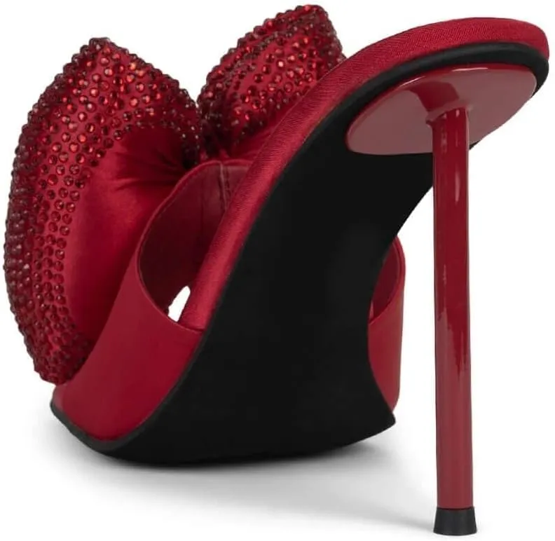 Jeffrey Campbell BOW-DOWN-J Heels Black Satin Gold
