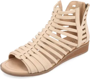 Journee Women's Comfort Foam Delilah Sliver Wedge Sandals