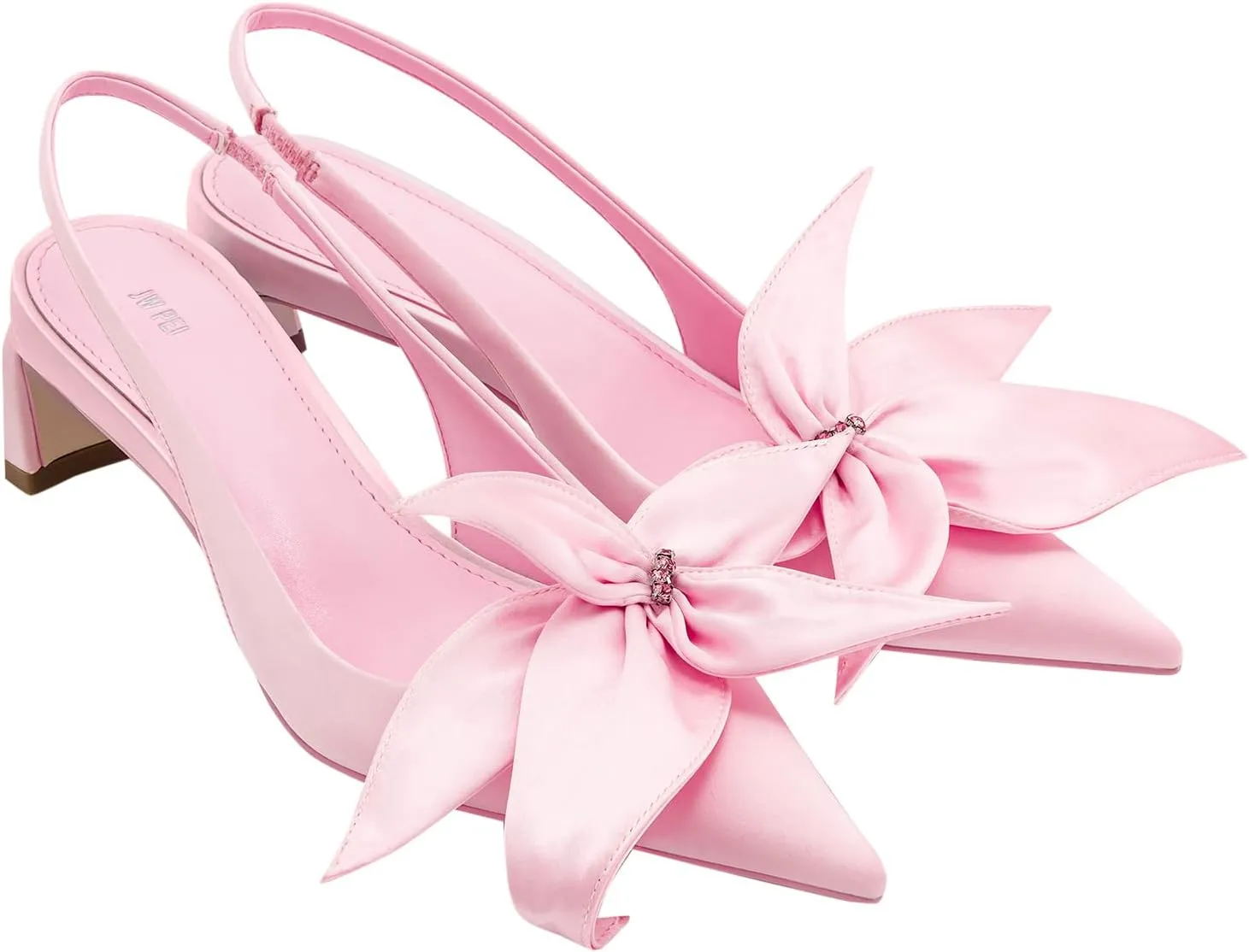 JW PEI Women's Queena Floral Appliques Slingback Pumps