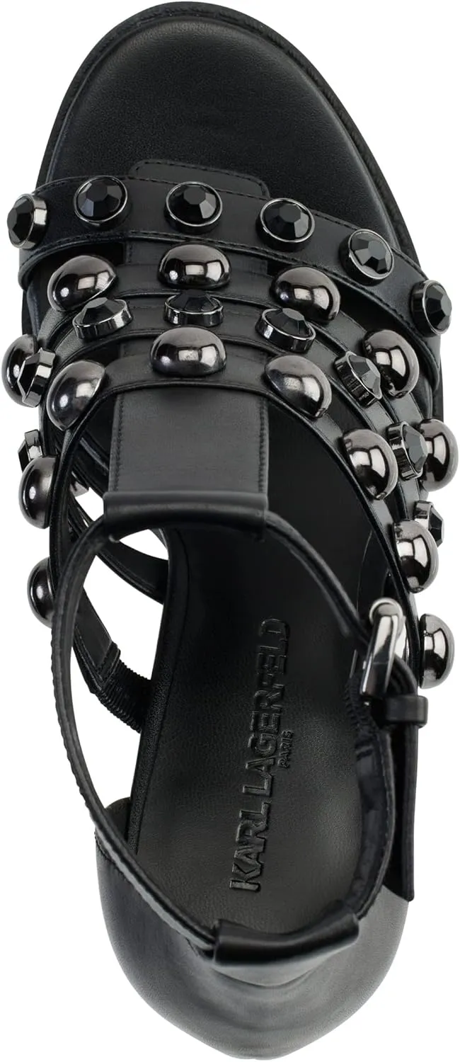 KARL LAGERFELD Women's Brexton T Strap Sandal