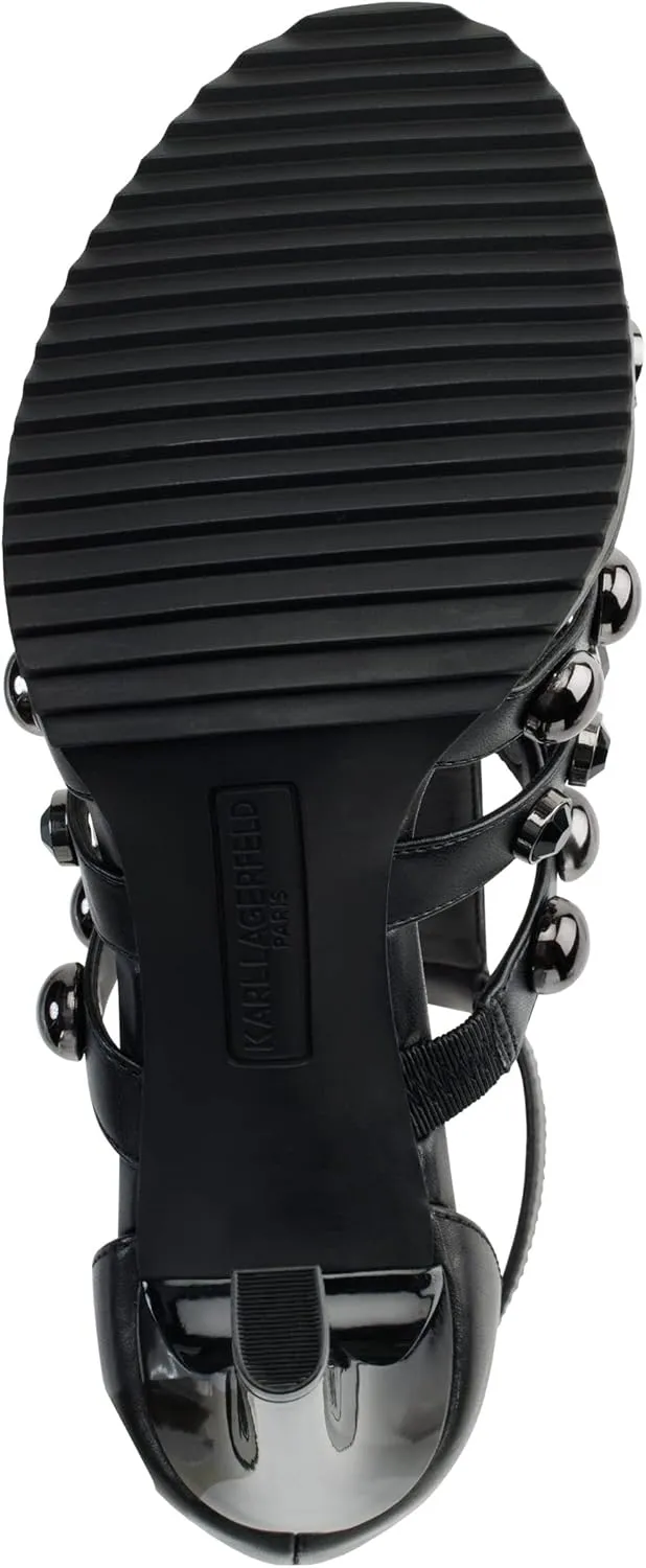 KARL LAGERFELD Women's Brexton T Strap Sandal