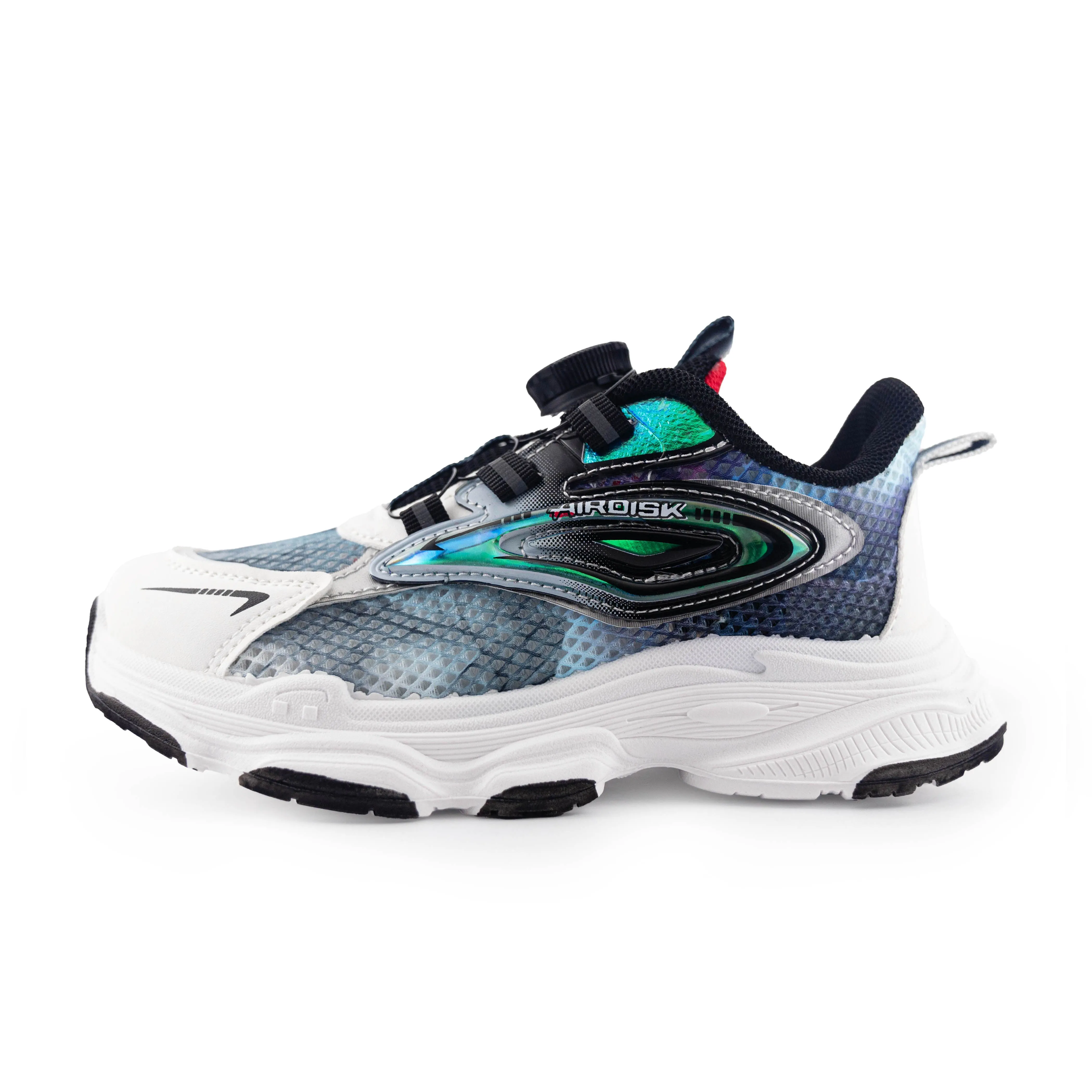 Kids' AirDisk Rotary buckle Sneakers D3031 Blue/Green/Black