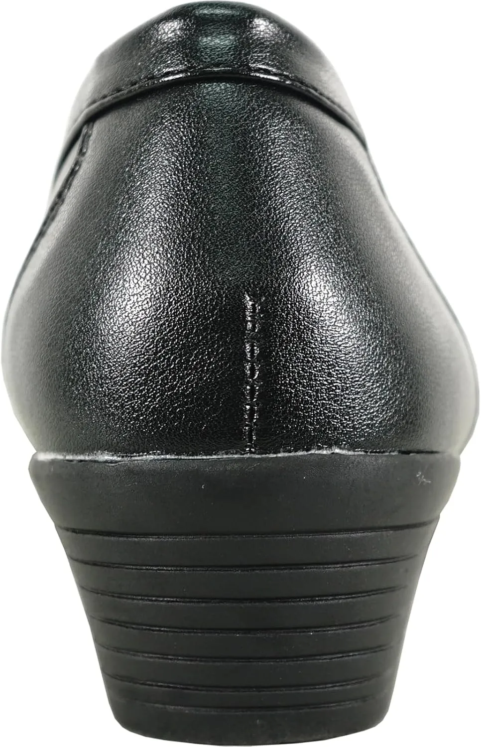 KOZI Women Comfort Casual Wedge Shoe Slip-On Loafer ML Collection Round Toe Penny Loafer Removable Insole Black Champagne