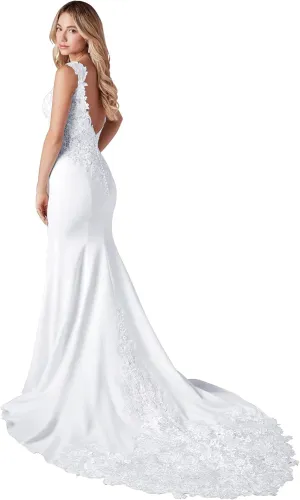 Long Sleeve Wedding Dresses for Bride Lace Beach Boho Wedding Bridal Gowns for Women Country Wedding Dress