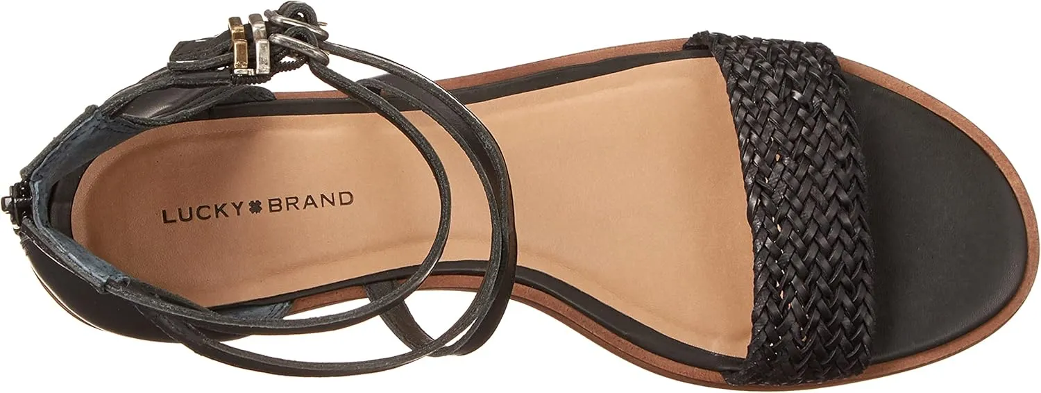 Lucky Brand Women's Skippir Ankle Strap Sandal Heeled