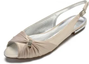 Luxury Satin Bridal Pumps - 2cm Comfort Heel Wedding Shoes with Cushioned PU Lining & Flexible Rubber Sole | EU 36-44|